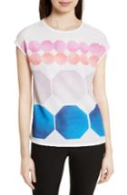 Women's Ted Baker London Rozey Mixed Media Tee - White