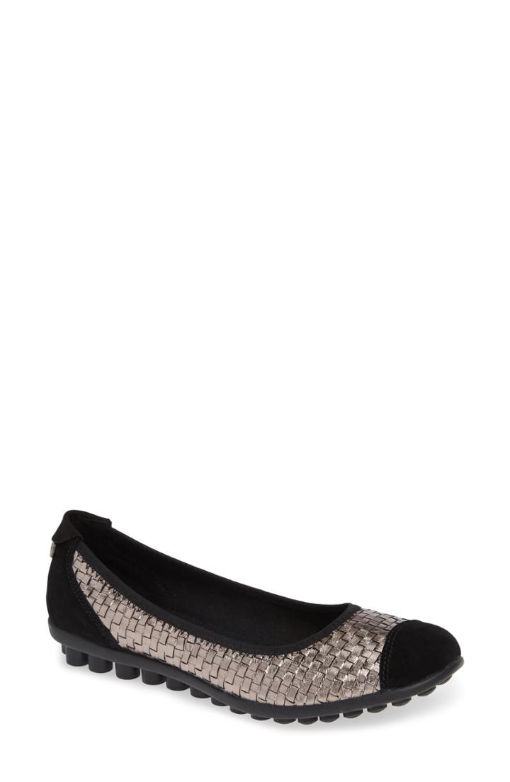 Women's Bernie Mev. 'bella Me' Woven Flat Us / 41eu - Grey