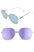 Women's Circus By Sam Edelman 60mm Mirrored Sunglasses - Silver/ Purple Mirror