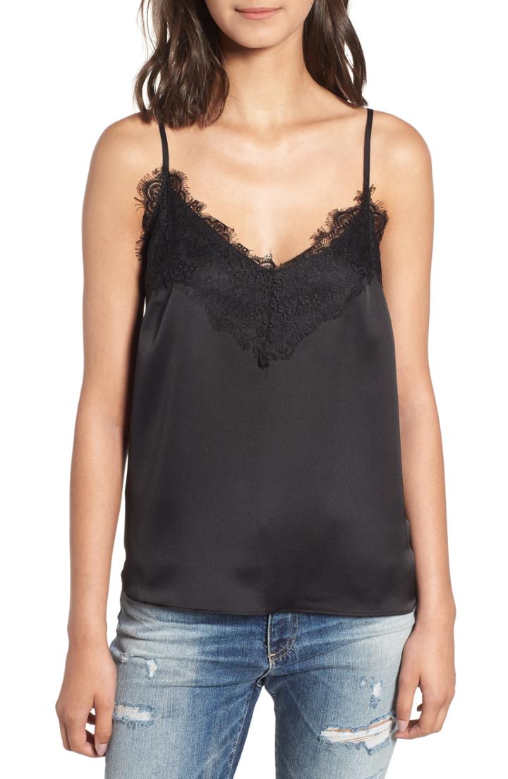 Women's Heartloom Andra Satin Lace Trim Camisole