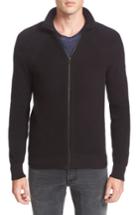 Men's Belstaff Parkgate Zip Front Mock Neck Sweater - Black