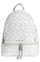 Michael Kors Rhea Zip Metallic Leather Backpack -