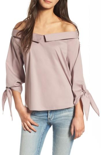 Women's Leith Off The Shoulder Blouse - Purple