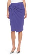 Petite Women's Halogen Side Tie Pencil Skirt P - Purple