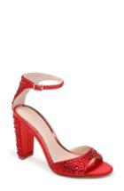 Women's Jewel Badgley Mischka Jillian Crystal Sandal M - Red