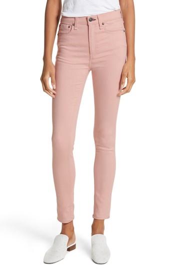 Women's Rag & Bone/jean High Waist Skinny Jeans - Pink