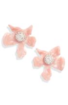 Women's Lele Sadoughi Crystal Lily Button Earrings