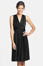 Women's Dessy Collection Convertible Wrap Tie Surplice Jersey Dress - Black
