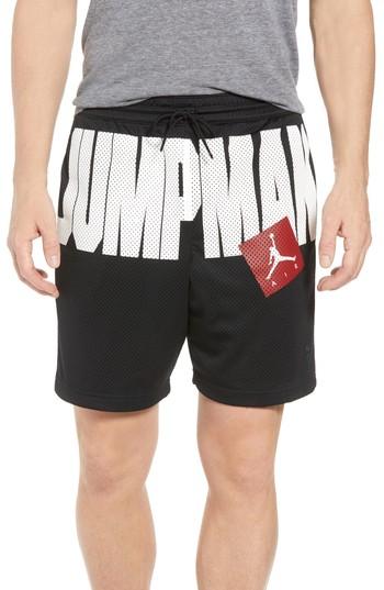 Men's Nike Jumpman Air Mesh Shorts - Black