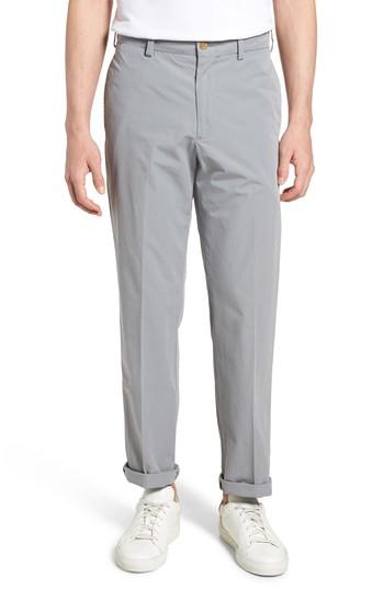 Men's Bills Khakis M2 Classic Fit Flat Front Tropical Cotton Poplin Pants X Unhemmed - Grey