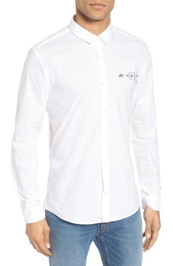 Men's Hugo Boss Ero Slim Fit Graphic Sport Shirt - White