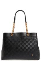 Tory Burch Fleming Quilted Leather Tote - Black