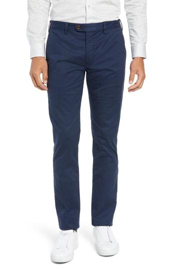 Men's Ted Baker London Nalloe Dot Print Slim Trousers R - Grey