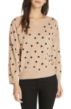 Women's Kate Spade New York Heartbeat Silk Blend Sweater, Size - Beige