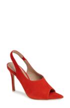 Women's Charles By Charles Davis Trapp Slingback Sandal .5 M - Red
