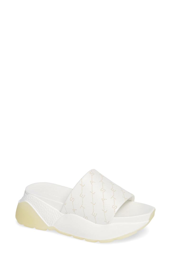 Women's Stella Mccartney Logo Platform Slide Sandal Us / 35eu - White