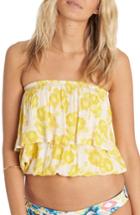 Women's Billabong Take On Woven Tube Top - Yellow