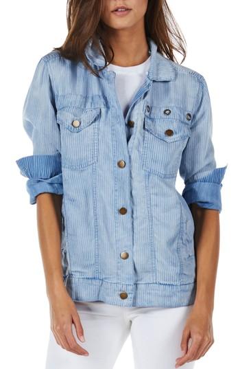 Women's Michael Stars Oversized Denim Jean Jacket - Blue