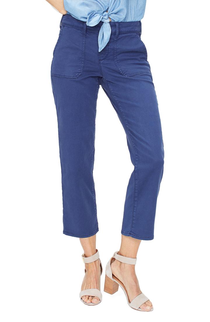 Women's Nydj Ankle Straight Leg Chino Pants - Blue