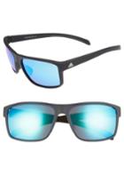 Women's Adidas Whipstart 61mm Sunglasses - Black Matte/ Blue Mirror