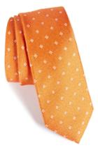 Men's Calibrate Moten Neat Silk Skinny Tie, Size - Orange