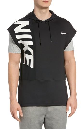 Men's Nike Dry Hooded Tank - Black