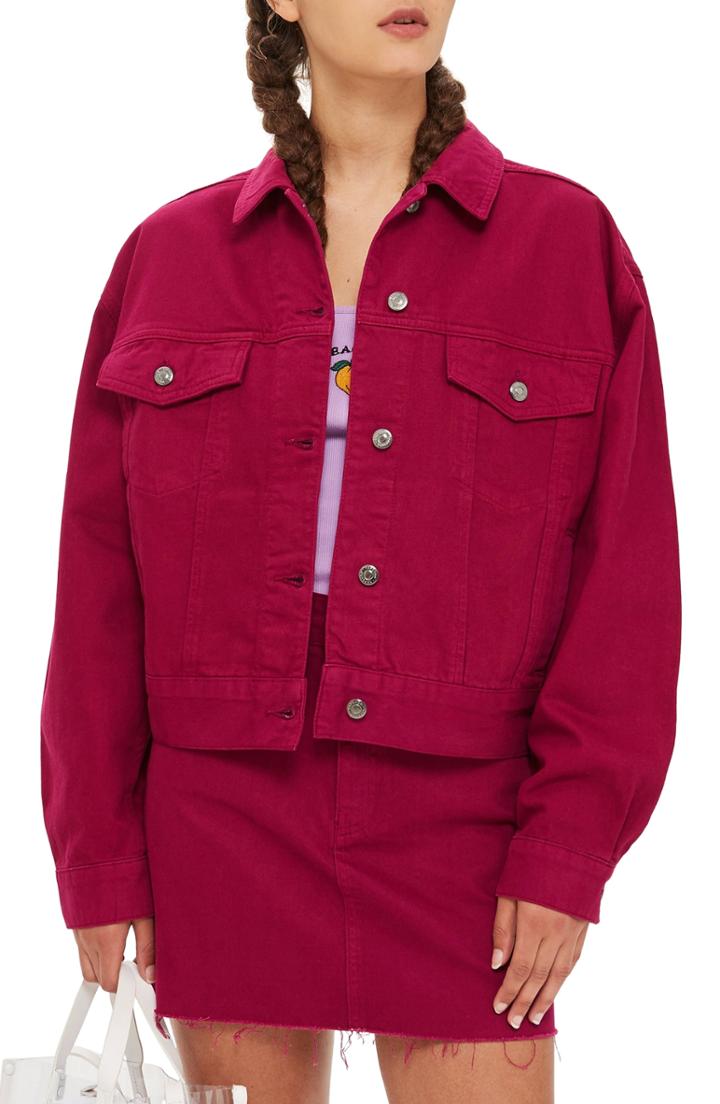 Women's Msgm Floral Print Crop Puffer Jacket Us / 40 It - Red