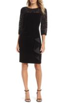 Women's Alex Evenings Side Ruched Velvet Cocktail Dress