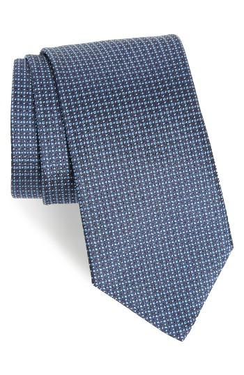 Men's Armani Collezioni Microdot Jacquard Tie, Size - Blue