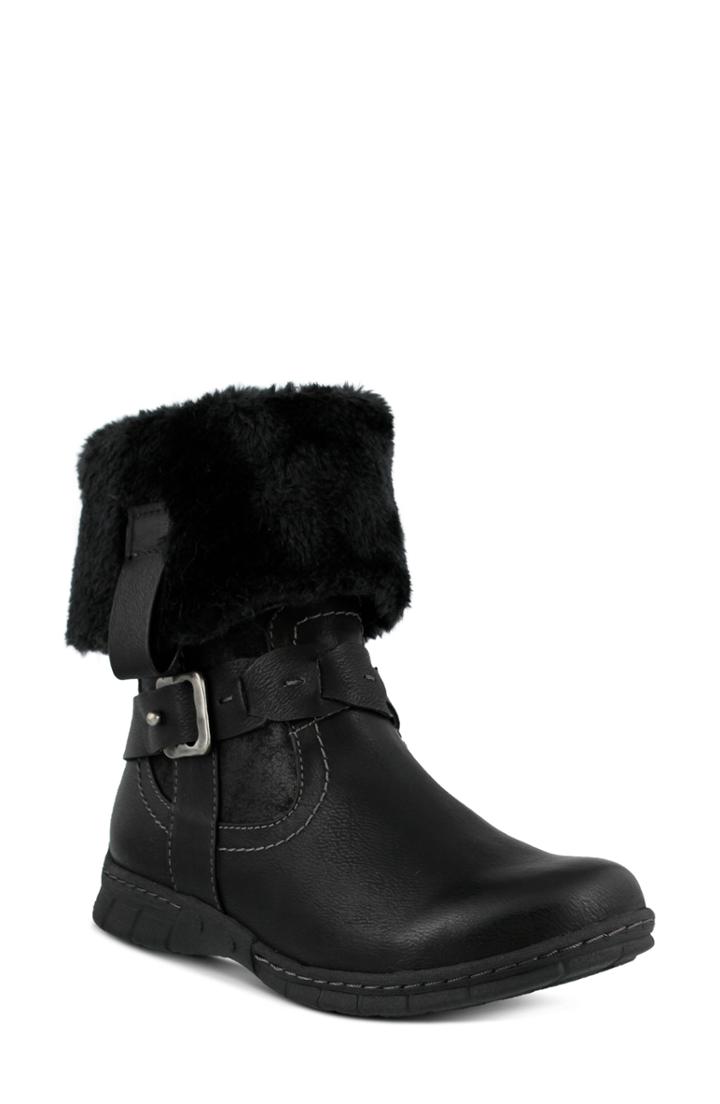 Women's Spring Step Peeta Water Resistant Faux Fur Boot .5-7us / 37eu - Black