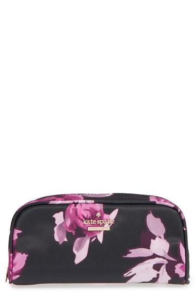Kate Spade New York 'classic Berrie' Floral Cosmetics Case, Size - Black Multi