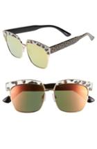 Women's Leith Leopard Print Top Bar Sunglasses - Multi/ Gold