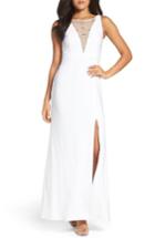 Women's Adrianna Papell Embellished V-neck Gown
