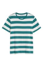 Men's J.crew Mercantile Regular Fit Stripe T-shirt - Green