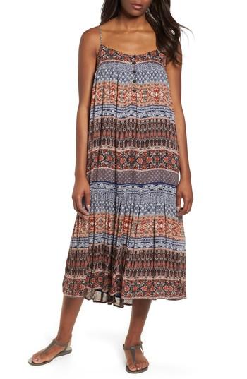 Women's Lucky Brand Mixed Print Maxi Dress - Blue