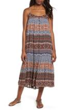 Women's Lucky Brand Mixed Print Maxi Dress - Blue