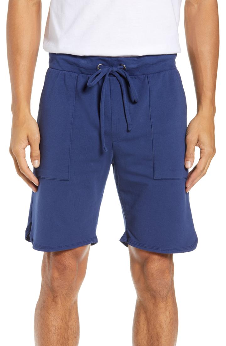 Men's Goodlife Slim Fit Scallop Micro Terry Shorts - Blue