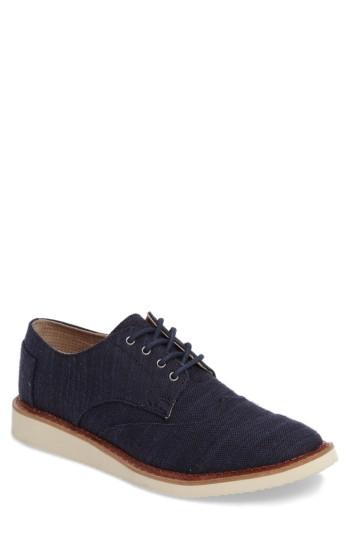 Men's Toms 'classic Brogue' Cotton Twill Derby .5 M - Blue