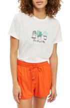 Women's Topshop Tassel Tie Beach Shorts Us (fits Like 0) - Orange