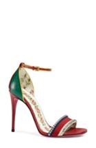 Women's Gucci Ilse Crystal Embellished Ankle Strap Sandal Us / 37eu - Red