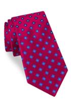 Men's Ted Baker London Open Grounded Geometric Silk Tie, Size - Pink