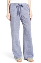 Women's Caslon Drawstring Linen Pants, Size - Blue