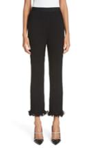 Women's Givenchy Ribbed Ruffle Hem Pants - Black
