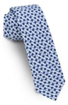 Men's Ted Baker London Cotton Skinny Tie, Size - Blue