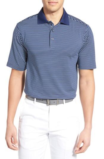 Men's Bobby Jones Xh2o Edge Stripe Stretch Golf Polo - Blue