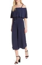 Women's Michael Michael Kors Off The Shoulder Crop Jumpsuit - Blue