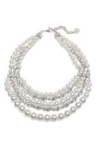 Women's Ben-amun Crystal & Imitation Pearl Multistrand Torsade Necklace