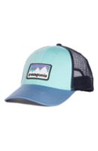 Women's Patagonia Shop Sticker Patch Lopro Trucker Hat - Blue