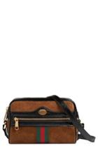 Gucci Ophidia Small Suede & Leather Crossbody Bag - Brown