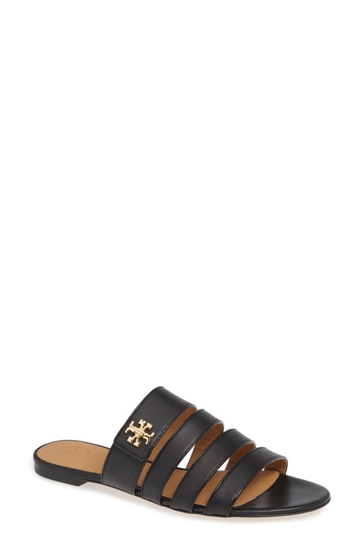 Women's Tory Burch Kira Strappy Slide Sandal .5 M - Black